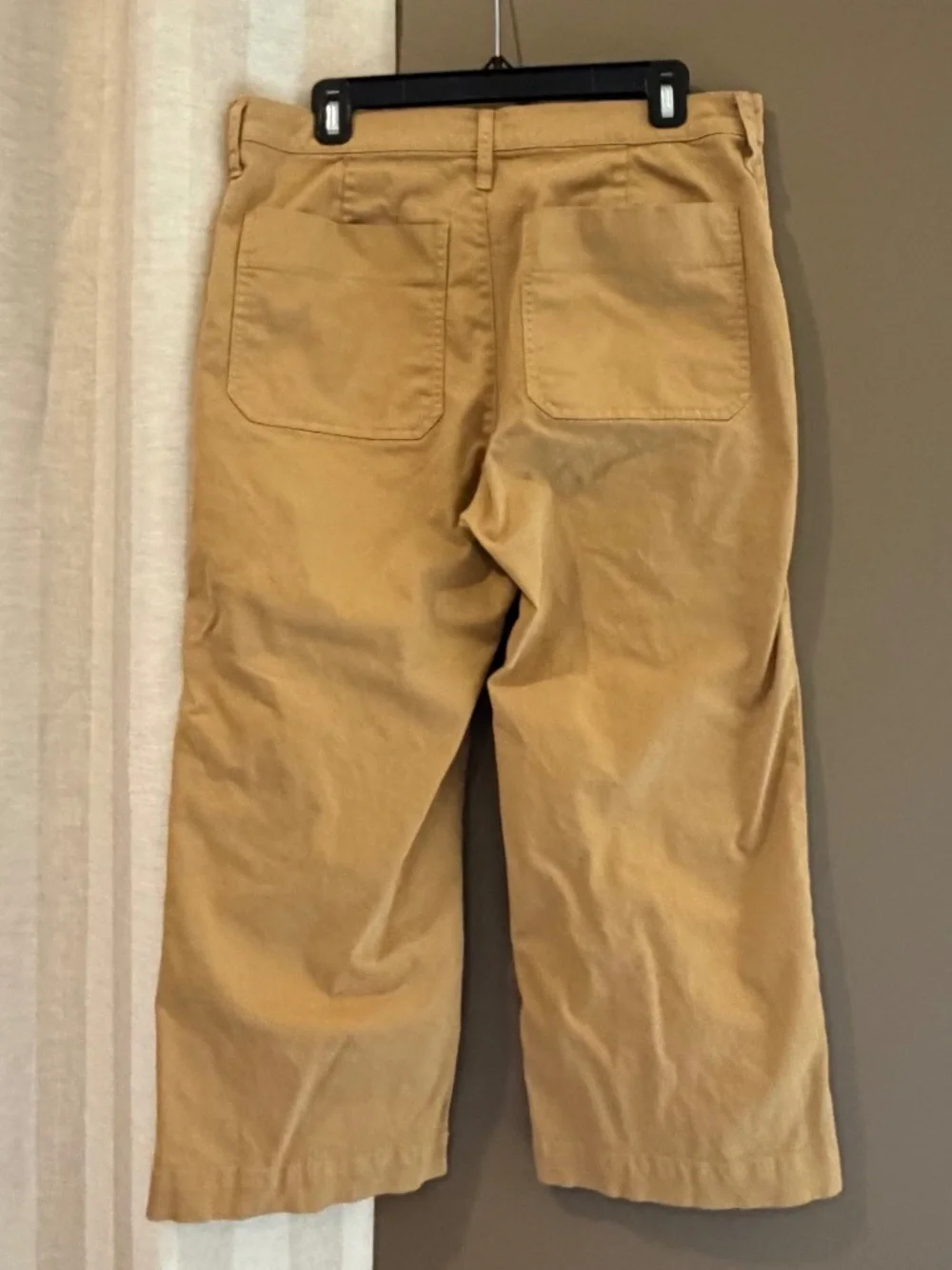 J. Crew Women's Sailor Slim Wide- Leg Cropped Chino Pant Muted Gold, Size 30 P
